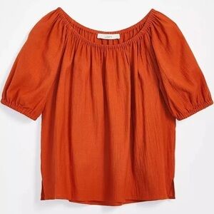 Loft Smocked Peasant Top size XS